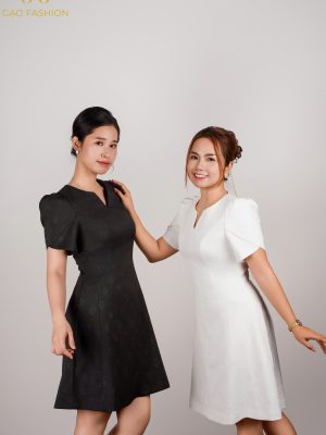 Váy Cổ V Tay Cánh